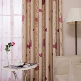 Rideaux Occultants À Imprimé Cœur Pour Salon Et Chambre À Coucher