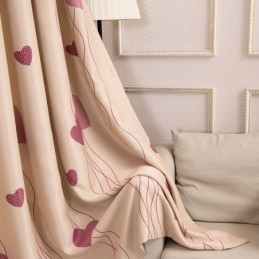 Rideaux Occultants À Imprimé Cœur Pour Salon Et Chambre À Coucher