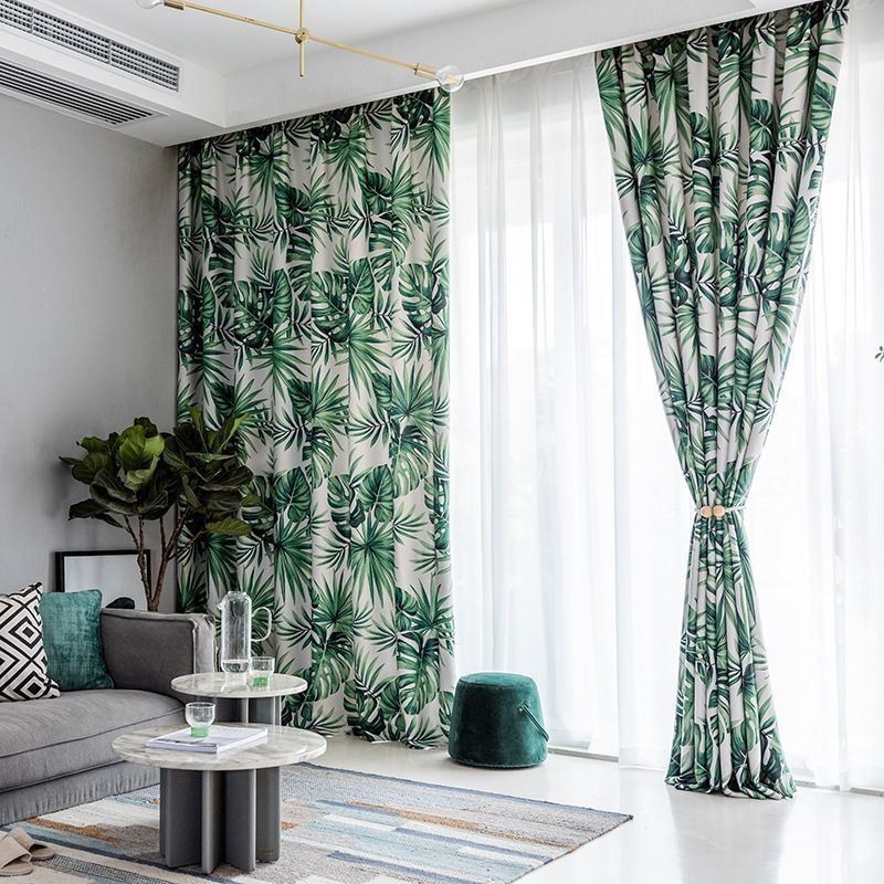 Rideau Moderne Sur Mesure Imprimé Plantes Pour La Maison