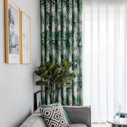 Rideau Moderne Sur Mesure Imprimé Plantes Pour La Maison