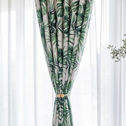 Rideau Moderne Sur Mesure Imprimé Plantes Pour La Maison
