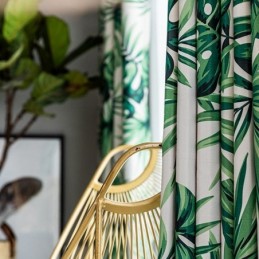 Rideau Moderne Sur Mesure Imprimé Plantes Pour La Maison