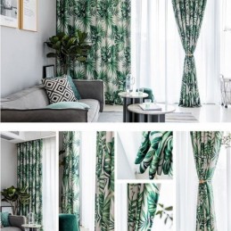 Rideau Moderne Sur Mesure Imprimé Plantes Pour La Maison