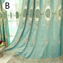 Rideau De Luxe Sur Mesure Rideau Chenille Fleurs Brodées