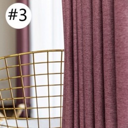 Rideau Occultant En Lin Sur Mesure, Couleur Unie, Protection De L'Environnement, Obscurcissement