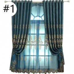 Rideau En Chenille Sur Mesure, Style Européen, Broderie Florale