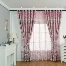 Rideaux Occultants Pour Enfants Avec Imprimé Chat, Joli Rideau De Fenêtre Pour Chambre De Fille, Rideau Sur Mesure