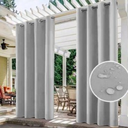 Rideau De Terrasse Extérieur Sur Mesure, Occultant Et Imperméable, Pour Porche, Protection De La Vie Privée