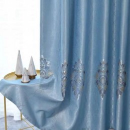Rideau Jacquard Européen Sur Mesure, Rideau Occultant Moderne Et Personnalisé Pour Salon