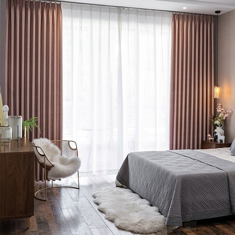 Rideau De Maison Sur Mesure, Style Nordique, Couleur Unie