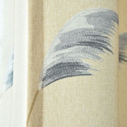 Rideau Occultant Imprimé Roseau De Style Pastoral, Sur Mesure, Pour Salon Et Chambre À Coucher