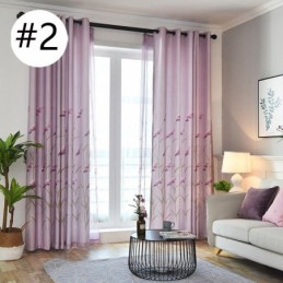 Rideau Occultant Imprimé Roseau De Style Pastoral, Sur Mesure, Pour Salon Et Chambre À Coucher