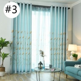 Rideau Occultant Imprimé Roseau De Style Pastoral, Sur Mesure, Pour Salon Et Chambre À Coucher