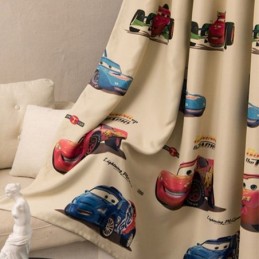 Rideaux Occultants Pour Enfants, Jolis Rideaux De Fenêtre Décoratifs Avec Impression De Voiture De Dessin Animé