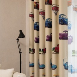 Rideaux Occultants Pour Enfants, Jolis Rideaux De Fenêtre Décoratifs Avec Impression De Voiture De Dessin Animé