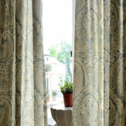 Rideau Vintage Américain Sur Mesure, Magnifique Imprimé Totem Pour Salon