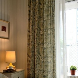 Rideau Vintage Américain Sur Mesure, Magnifique Imprimé Totem Pour Salon
