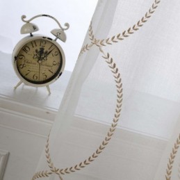 Rideau Transparent Respirant Moderne Sur Mesure, Broderie En Forme De 8 Pour Salon