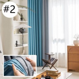 Rideau Jacquard Pied-De-Poule Occultant Sur Mesure Pour Salon Et Chambre À Coucher