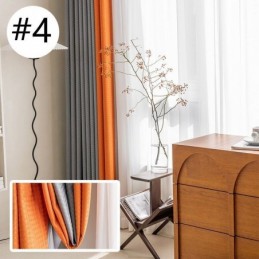Rideau Jacquard Pied-De-Poule Occultant Sur Mesure Pour Salon Et Chambre À Coucher