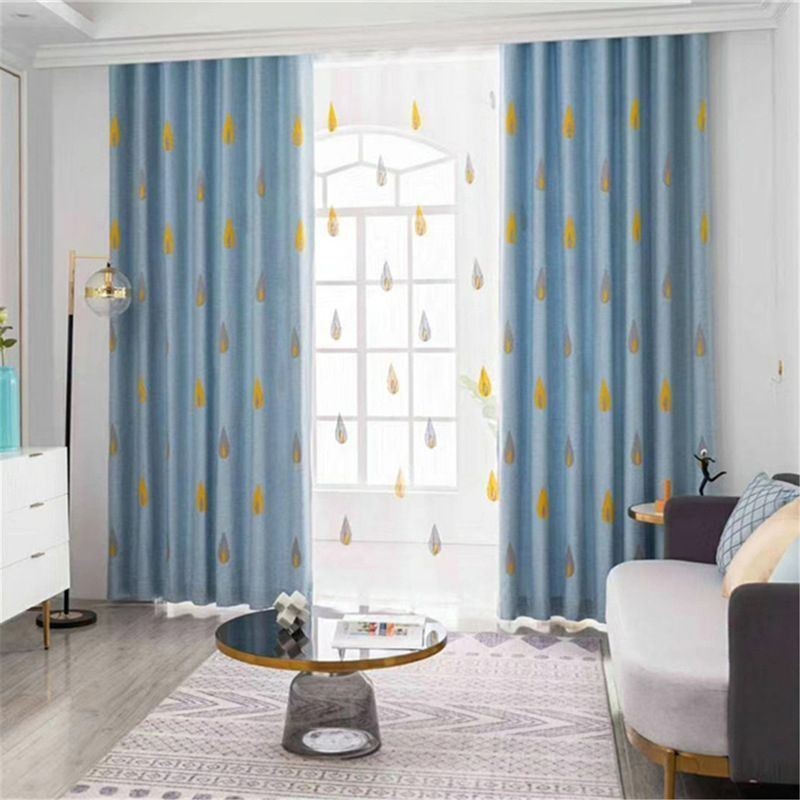 Rideau Brodé Flamme Moderne Sur Mesure, Rideaux Ombragés Pour Salon Et Chambre À Coucher