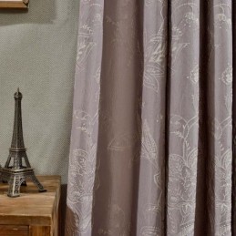 Rideau Semi-Occultant Rétro Sur Mesure En Jacquard De Précision Pour Salon