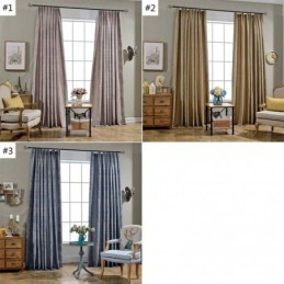 Rideau Semi-Occultant Rétro Sur Mesure En Jacquard De Précision Pour Salon