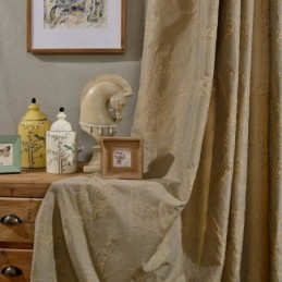 Rideau Semi-Occultant Rétro Sur Mesure En Jacquard De Précision Pour Salon