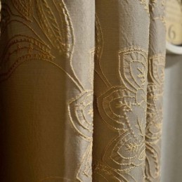 Rideau Semi-Occultant Rétro Sur Mesure En Jacquard De Précision Pour Salon