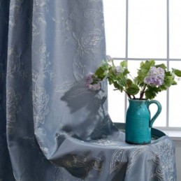 Rideau Semi-Occultant Rétro Sur Mesure En Jacquard De Précision Pour Salon