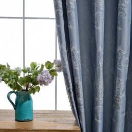 Rideau Semi-Occultant Rétro Sur Mesure En Jacquard De Précision Pour Salon