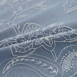Rideau Semi-Occultant Rétro Sur Mesure En Jacquard De Précision Pour Salon