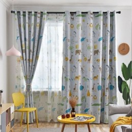 Rideau Occultant Sur Mesure Motifs Animaux Chambre D'Enfant
