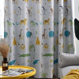 Rideau Occultant Sur Mesure Motifs Animaux Chambre D'Enfant