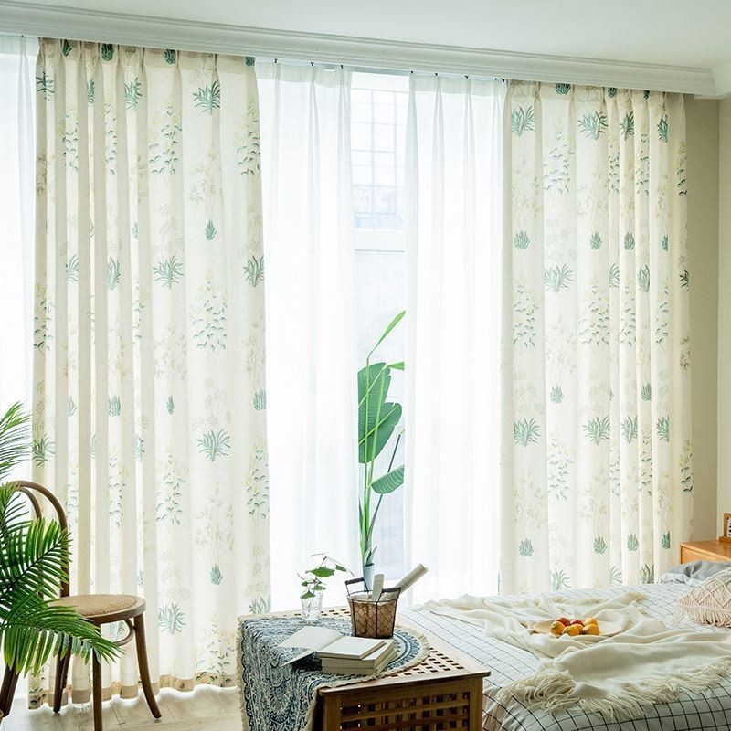 Rideaux Occultants À Imprimé Tropical, Rideaux À Feuilles Vertes, Rideaux Sur Mesure Pour Chambre À Coucher