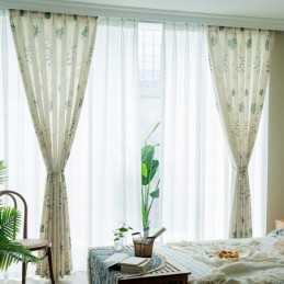 Rideaux Occultants À Imprimé Tropical, Rideaux À Feuilles Vertes, Rideaux Sur Mesure Pour Chambre À Coucher