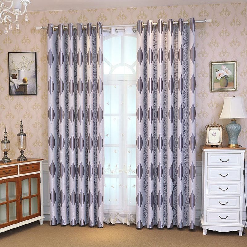 Rideau Occultant Nordic Max Sur Mesure, Motif Vigne Jacquard Imprimé Pour Chambre