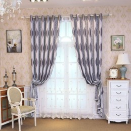 Rideau Occultant Nordic Max Sur Mesure, Motif Vigne Jacquard Imprimé Pour Chambre