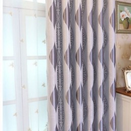Rideau Occultant Nordic Max Sur Mesure, Motif Vigne Jacquard Imprimé Pour Chambre