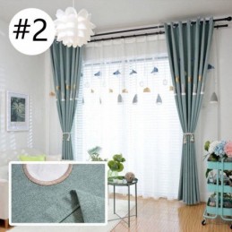 Rideau De Fenêtre Brodé De Haute Qualité, Fabriqué Sur Mesure Pour Le Salon