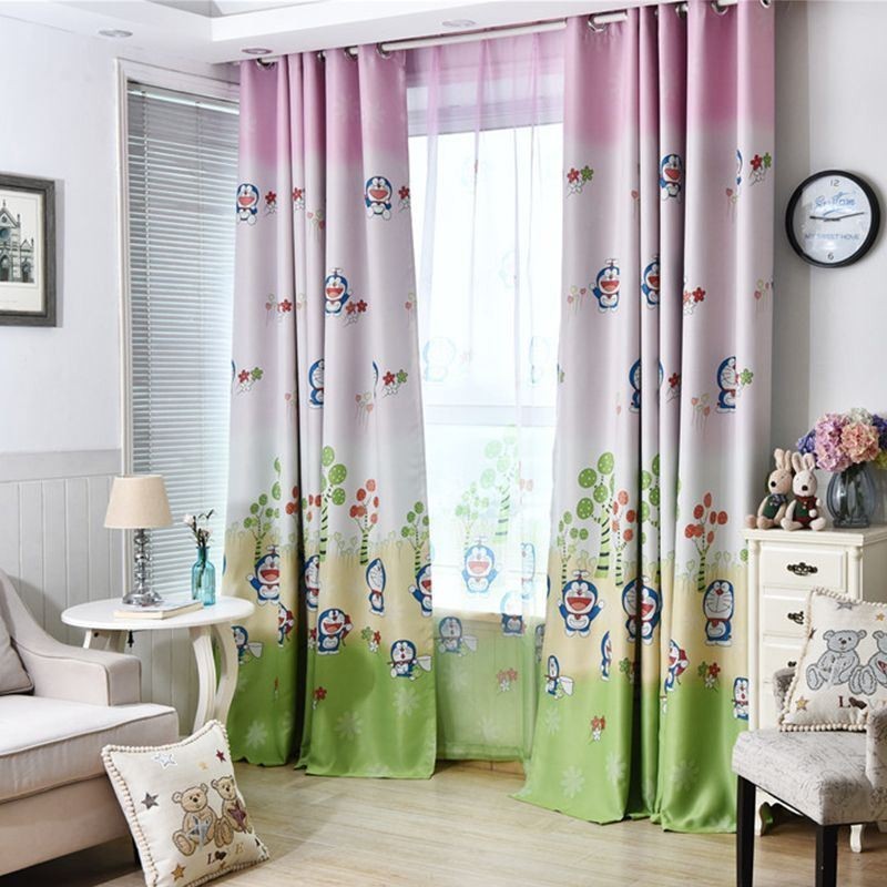 Rideau Occultant Imprimé Doraemon, Sur Mesure, Pour Chambre D'Enfant