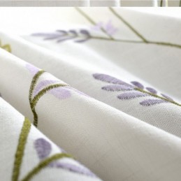 Rideaux Semi-Occultants Blancs Nordiques, Motif Papillon Et Fleurs, Sur Mesure, Pour Salon