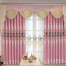 Rideau Sur Mesure Pour La Maison, Style Européen, Broderie Florale