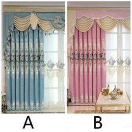 Rideau Sur Mesure Pour La Maison, Style Européen, Broderie Florale