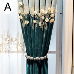 Rideau Occultant Sur Mesure Avec Broderie De Fleurs Nordiques Décoratives