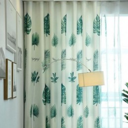 Rideau Sur Mesure Rideau Imprimé Plantes Fraîches Fenêtre