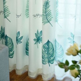 Rideau Sur Mesure Rideau Imprimé Plantes Fraîches Fenêtre
