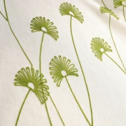 Rideau Moderne Sur Mesure En Coton Et Lin Avec Broderie De Feuilles Fraîches