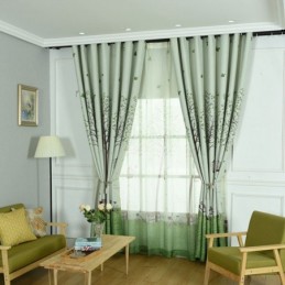 Rideaux Pastoraux Modernes Imprimés D'Arbres Pour Salon Et Chambre À Coucher