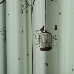Rideaux Pastoraux Modernes Imprimés D'Arbres Pour Salon Et Chambre À Coucher